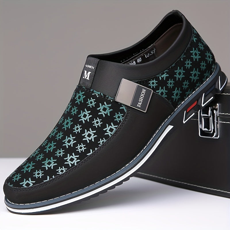 Men's Smart Casual Slip On Loafers With Assorted Colors, Dress Up Walking Shoes, Middle aged men's footwear