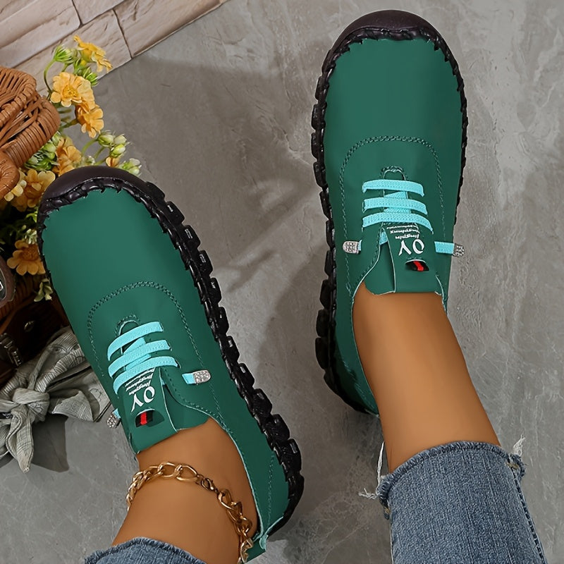 Women'S Casual Slip-On Sneakers - Lightweight, All-Season PU Sneakers with Round Toe and Comfortable TPU Insole, Synthetic Upper, Available in Multiple Colors, Casual Footwear | Stylish Casual Shoes | Comfortable Footwear