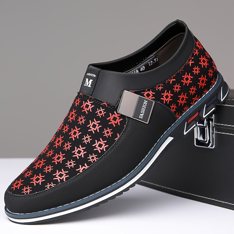 Men's Smart Casual Slip On Loafers With Assorted Colors, Dress Up Walking Shoes, Middle aged men's footwear