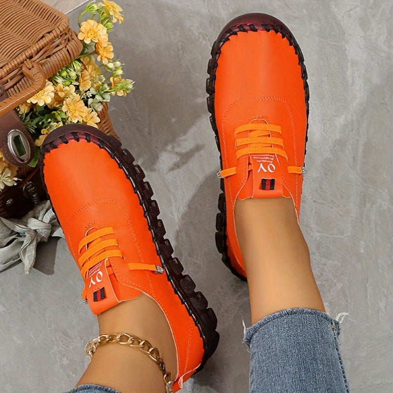 Women'S Casual Slip-On Sneakers - Lightweight, All-Season PU Sneakers with Round Toe and Comfortable TPU Insole, Synthetic Upper, Available in Multiple Colors, Casual Footwear | Stylish Casual Shoes | Comfortable Footwear