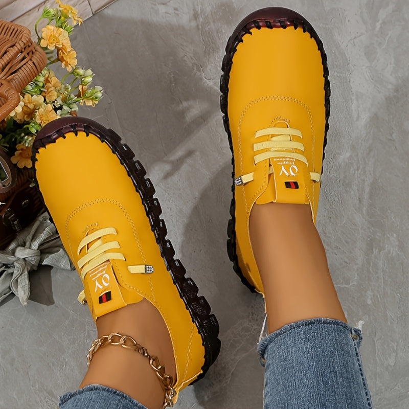 Women'S Casual Slip-On Sneakers - Lightweight, All-Season PU Sneakers with Round Toe and Comfortable TPU Insole, Synthetic Upper, Available in Multiple Colors, Casual Footwear | Stylish Casual Shoes | Comfortable Footwear