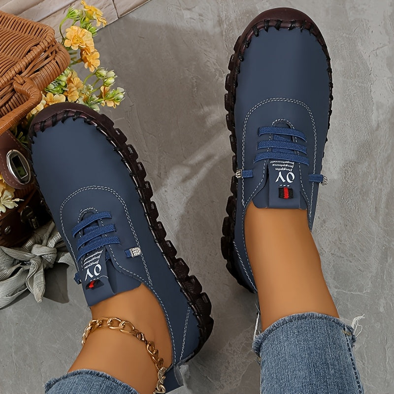 Women'S Casual Slip-On Sneakers - Lightweight, All-Season PU Sneakers with Round Toe and Comfortable TPU Insole, Synthetic Upper, Available in Multiple Colors, Casual Footwear | Stylish Casual Shoes | Comfortable Footwear