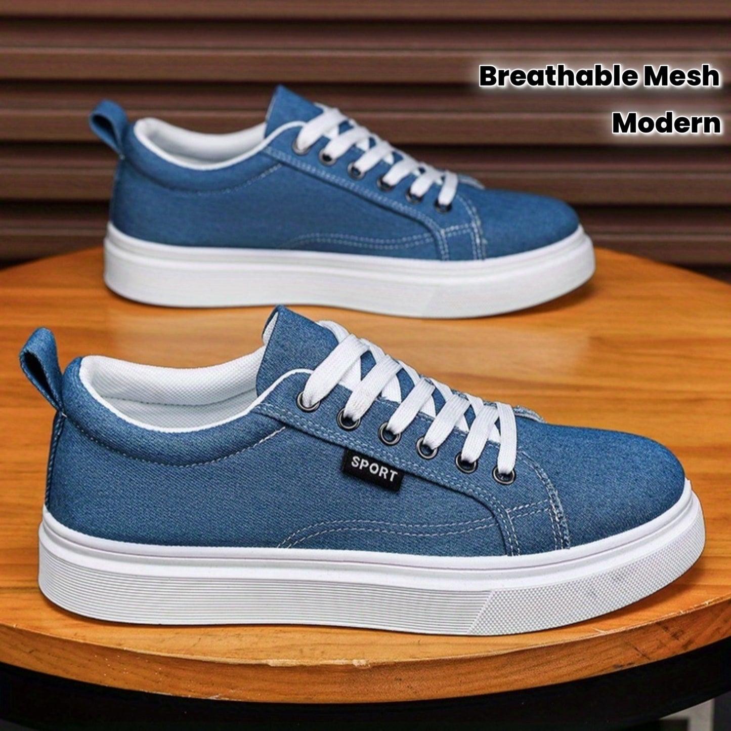 Men'S Fashion Sneakers - Thick Sole Casual Walking Shoes, Breathable Mesh & Canvas Upper, Durable PVC Outsole, Lace-Up Low Tops for All-Season Comfort, Versatile for Outdoor & Daily Wear, Allseason Footwear, Modern Dad Shoe,