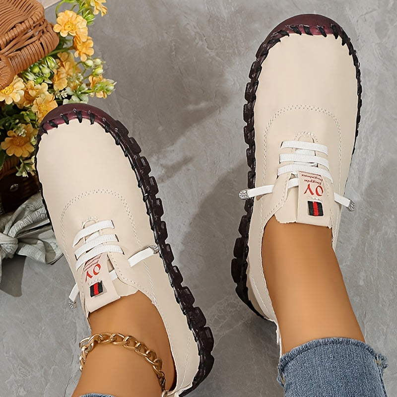 Women'S Casual Slip-On Sneakers - Lightweight, All-Season PU Sneakers with Round Toe and Comfortable TPU Insole, Synthetic Upper, Available in Multiple Colors, Casual Footwear | Stylish Casual Shoes | Comfortable Footwear