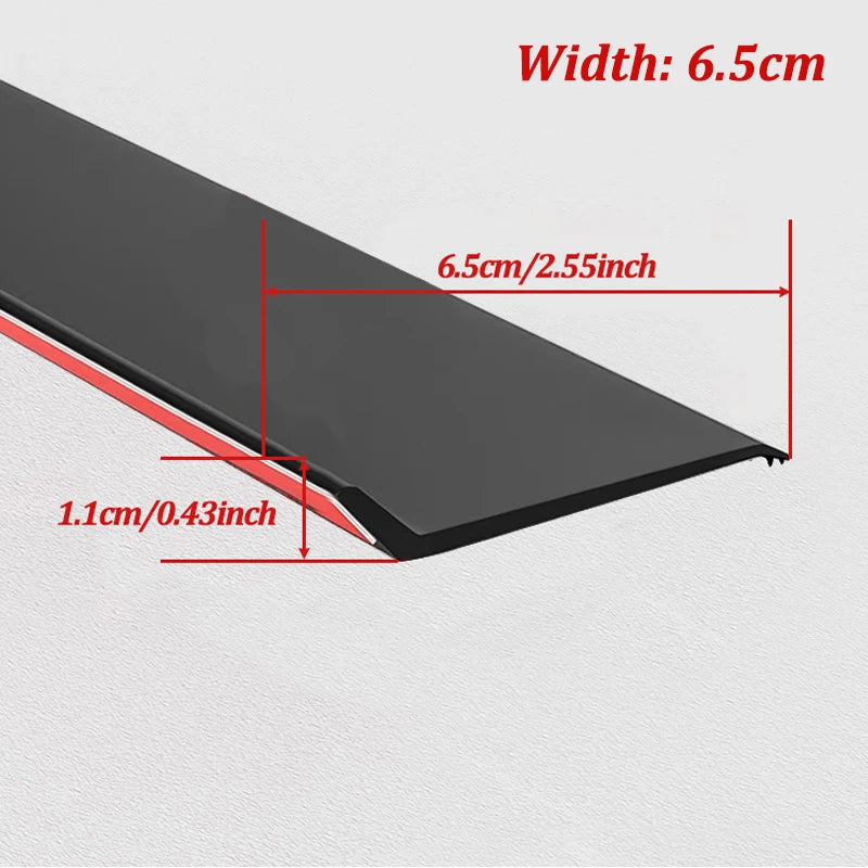 1m Home Window Water Blocking Bar Sliding Window Rain Weatherstrip Balcony Insulation Windproof Sealing Strip   Flashing Board