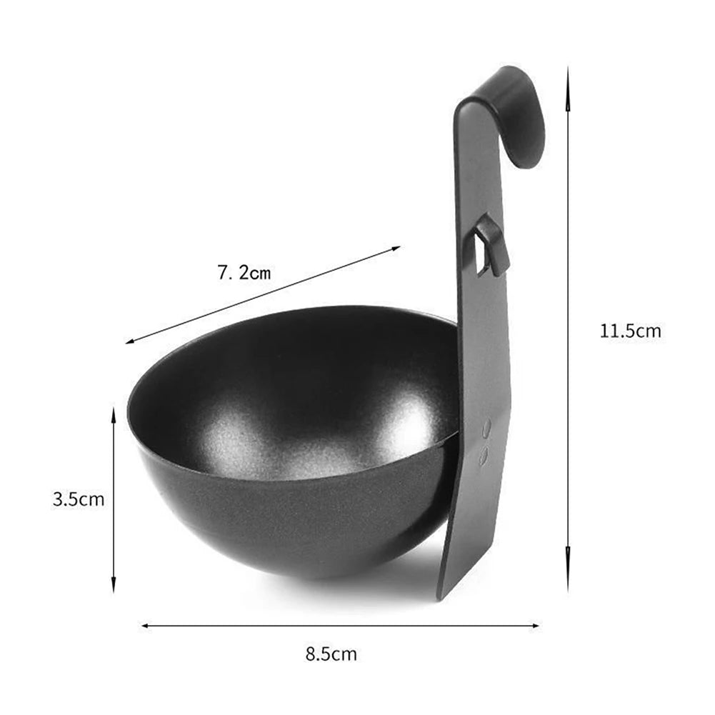 1/2/4PCS Stainless Steel Egg Poacher,Household Long Handled Egg Steamer with Hook for Kitchen Tools,Durable Steaming Egg Spoon