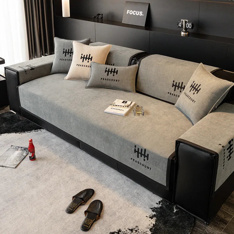 Sofa Cushion Four Seasons Universal Non-Slip Modern Simple Fashion Chenille Sofa Cushion Machine Washable Sofa Cushion