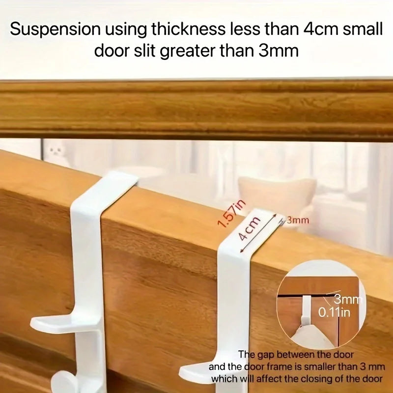 1/3pcs Bedroom Door Hanger Clothes Hanging Rack Over The Door Plastic Home Storage Organization  Purse Holder For Bags Rails