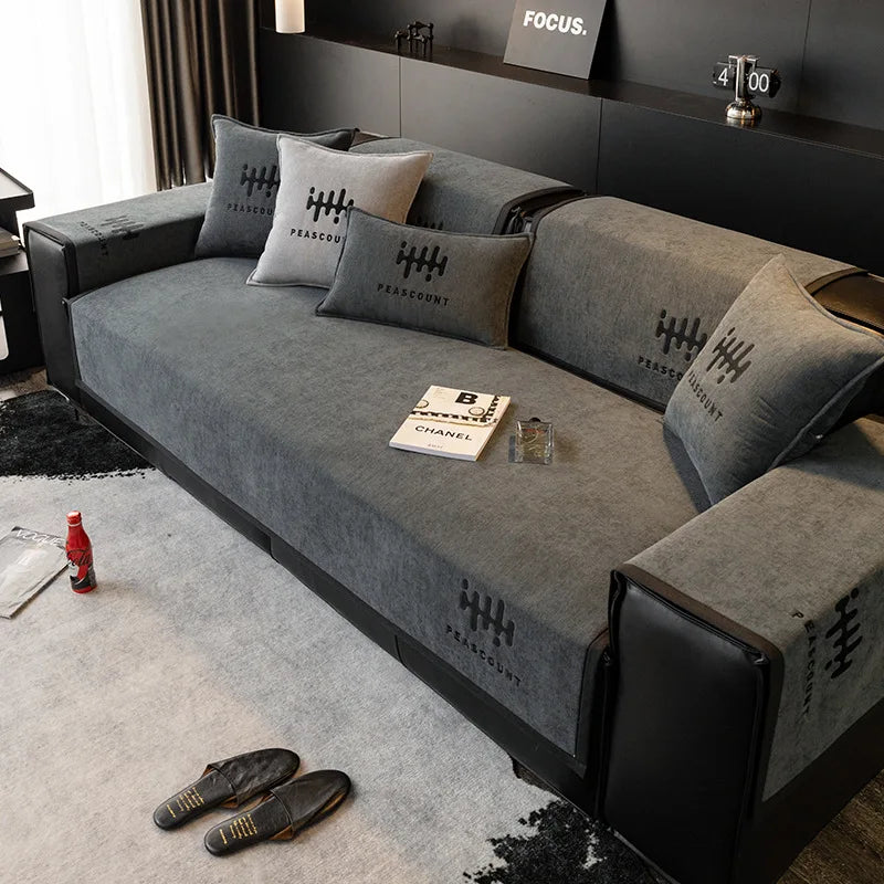 Sofa Cushion Four Seasons Universal Non-Slip Modern Simple Fashion Chenille Sofa Cushion Machine Washable Sofa Cushion