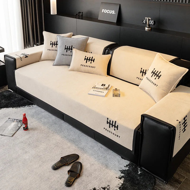 Sofa Cushion Four Seasons Universal Non-Slip Modern Simple Fashion Chenille Sofa Cushion Machine Washable Sofa Cushion