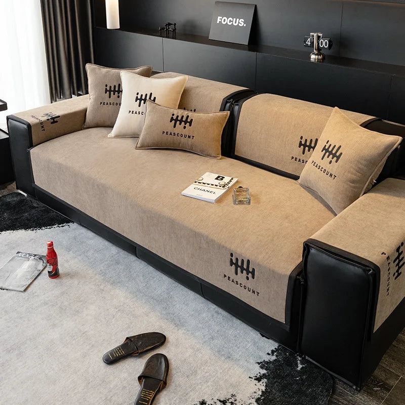 Sofa Cushion Four Seasons Universal Non-Slip Modern Simple Fashion Chenille Sofa Cushion Machine Washable Sofa Cushion