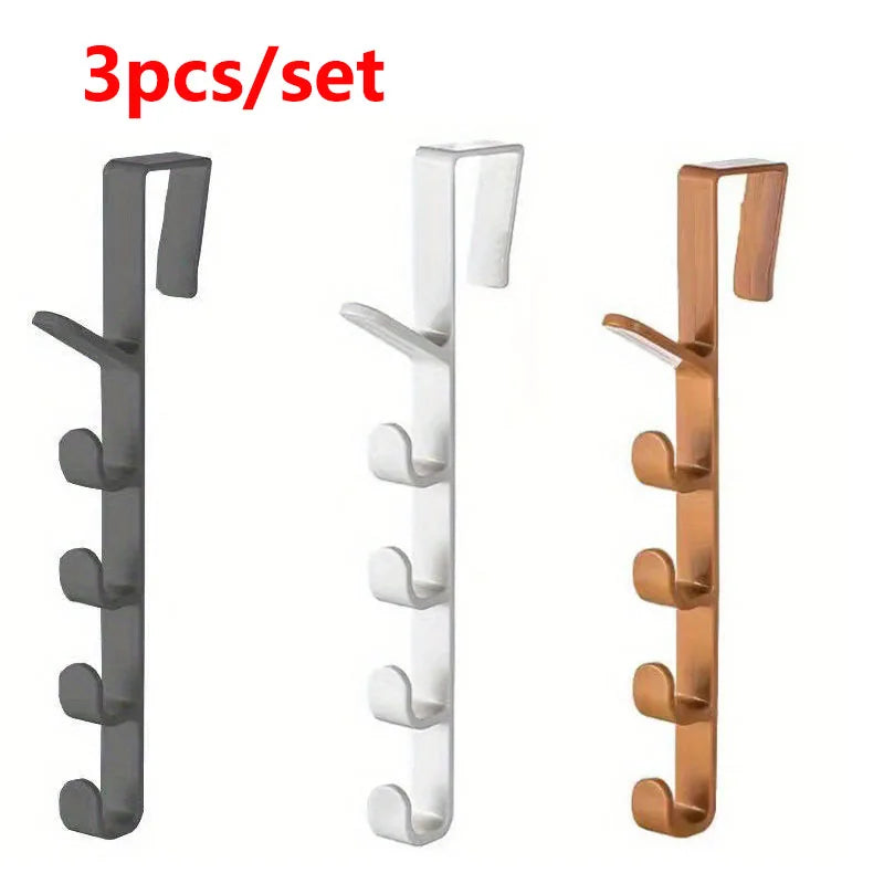 1/3pcs Bedroom Door Hanger Clothes Hanging Rack Over The Door Plastic Home Storage Organization  Purse Holder For Bags Rails