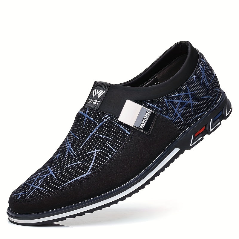 Men's Smart Casual Slip On Loafers With Assorted Colors, Dress Up Walking Shoes, Middle aged men's footwear