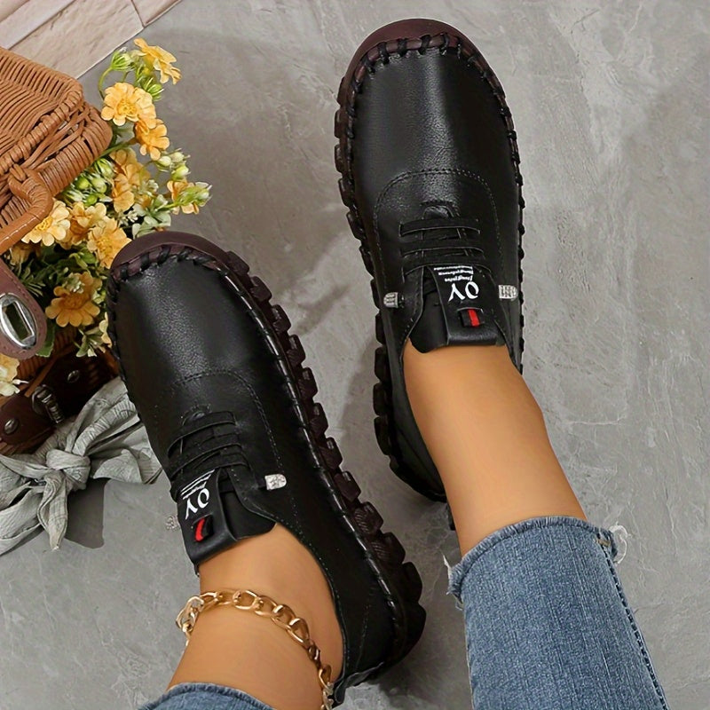 Women'S Casual Slip-On Sneakers - Lightweight, All-Season PU Sneakers with Round Toe and Comfortable TPU Insole, Synthetic Upper, Available in Multiple Colors, Casual Footwear | Stylish Casual Shoes | Comfortable Footwear