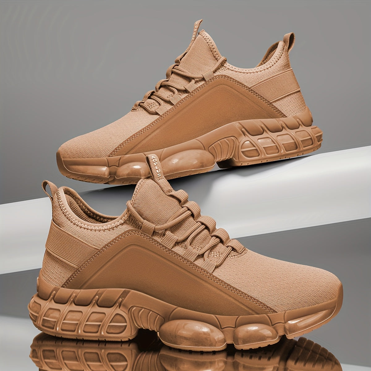 Men's Lightweight Running Shoes - All-Season Gym, Jogging, Walking Sneakers - Breathable Low-Top Sneakers - Cushioned Rubber Sole - Black - for Casual, Training, Casual Attire -