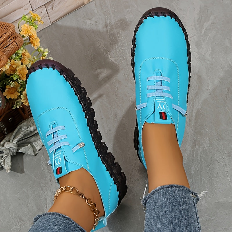 Women'S Casual Slip-On Sneakers - Lightweight, All-Season PU Sneakers with Round Toe and Comfortable TPU Insole, Synthetic Upper, Available in Multiple Colors, Casual Footwear | Stylish Casual Shoes | Comfortable Footwear