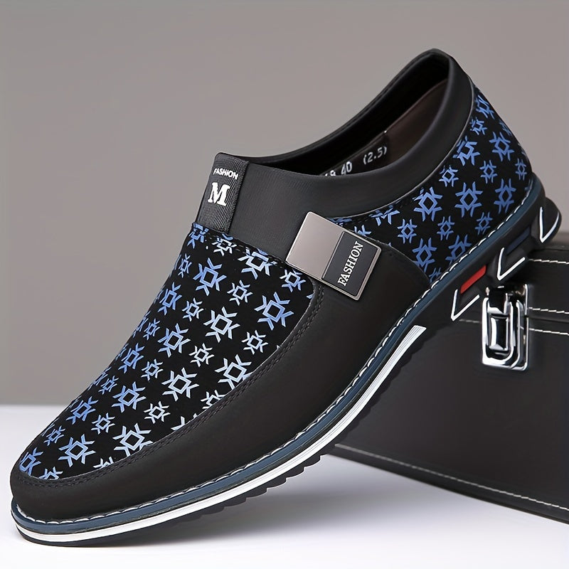 Men's Smart Casual Slip On Loafers With Assorted Colors, Dress Up Walking Shoes, Middle aged men's footwear